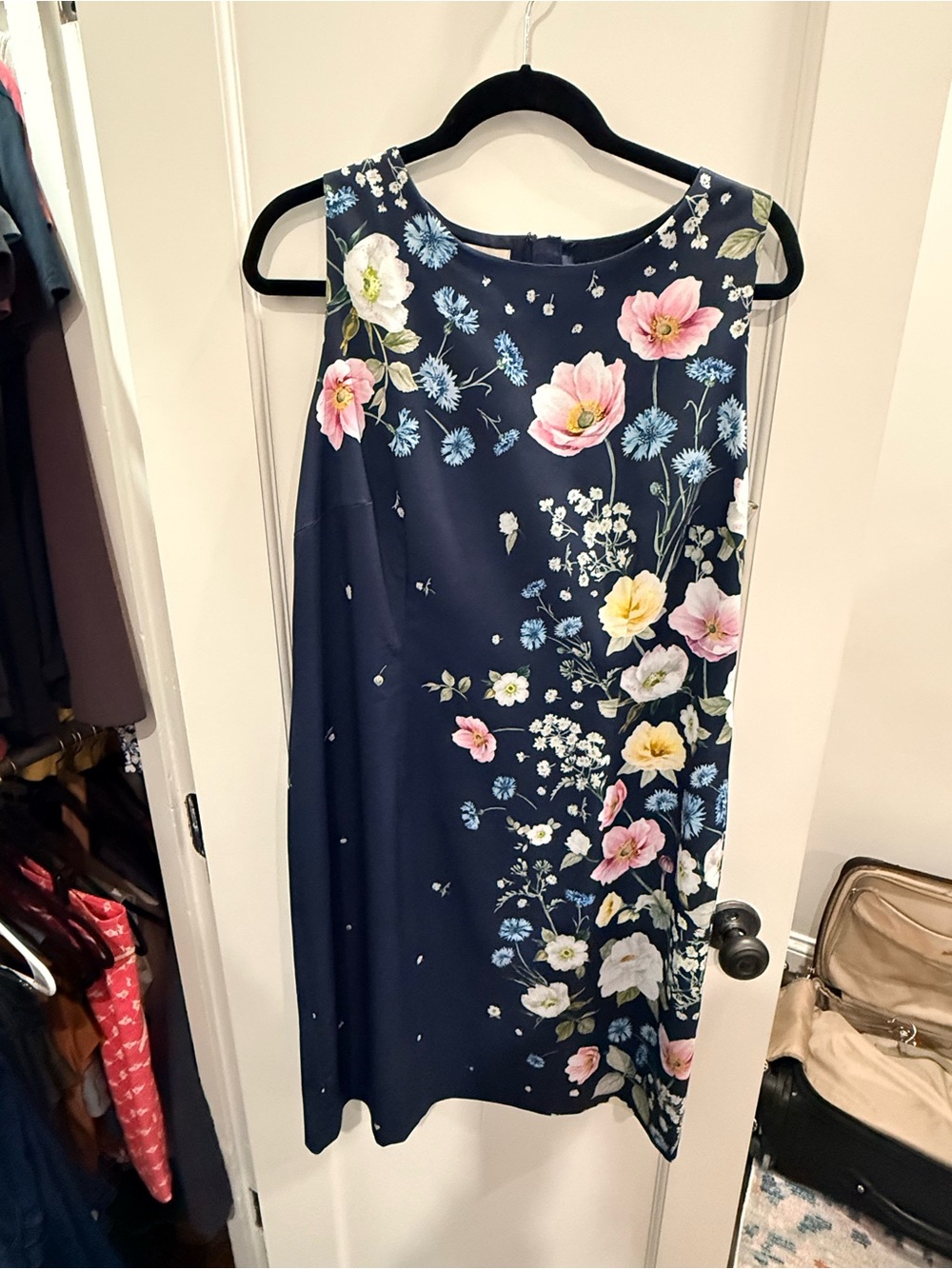 Hobbs London - ‘Moira’ Navy Floral Sleeveless Shift Dress NWT